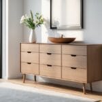 Praktisk opbevaring og stilfuldt design med konsolbord med skuffer