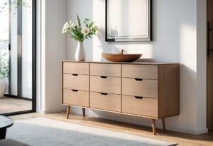 Read more about the article Praktisk opbevaring og stilfuldt design med konsolbord med skuffer